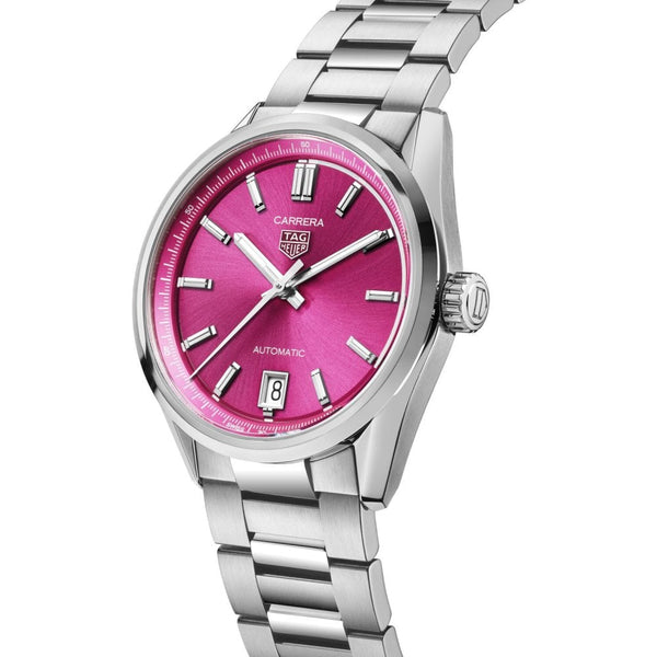 TAG Heuer Carrera 36mm Hot Pink Dial Automatic Watch