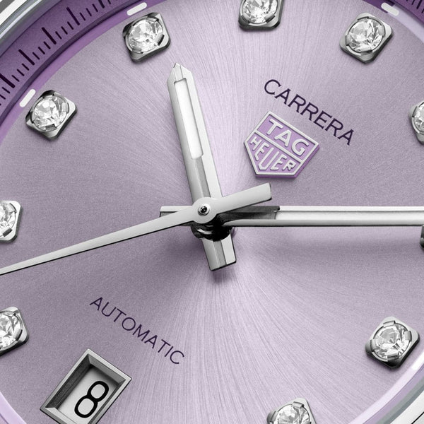 TAG Heuer Ladies Carrera Automatic 36mm Lilac Dial Watch