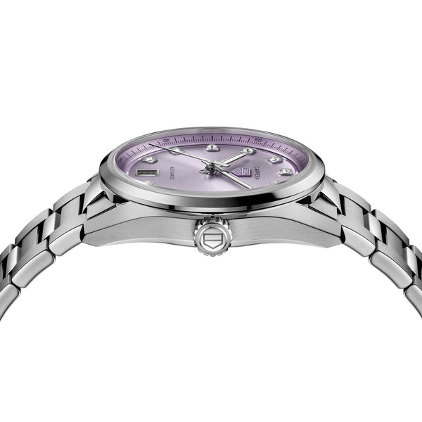 TAG Heuer Ladies Carrera Automatic 36mm Lilac Dial Watch