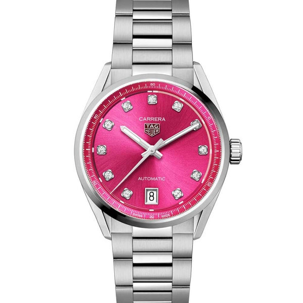 TAG Heuer Ladies Carrera Pink Diamond Dot 36mm Automatic Watch