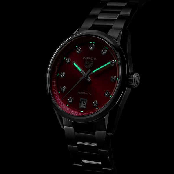 TAG Heuer Ladies Carrera Pink Diamond Dot 36mm Automatic Watch