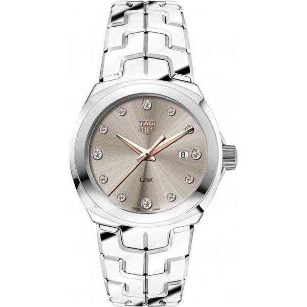 TAG Heuer Ladies Link Diamond Quartz Watch | Taupe