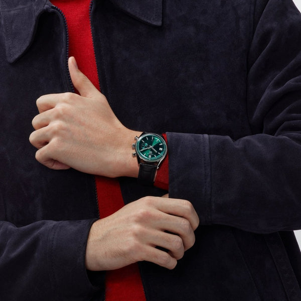 TAG Heuer Men's 39mm Carrera Green Chronograph Watch