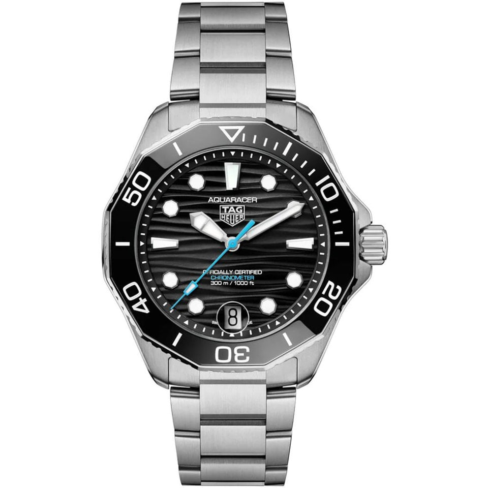 TAG Heuer Men's Aquaracer Professional 300 Black Dial Divers Bracelet Watch