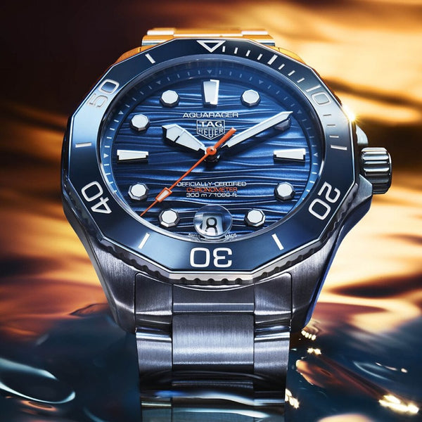 TAG Heuer Men's Aquaracer Professional 300 Blue Dial Divers Bracelet Watch