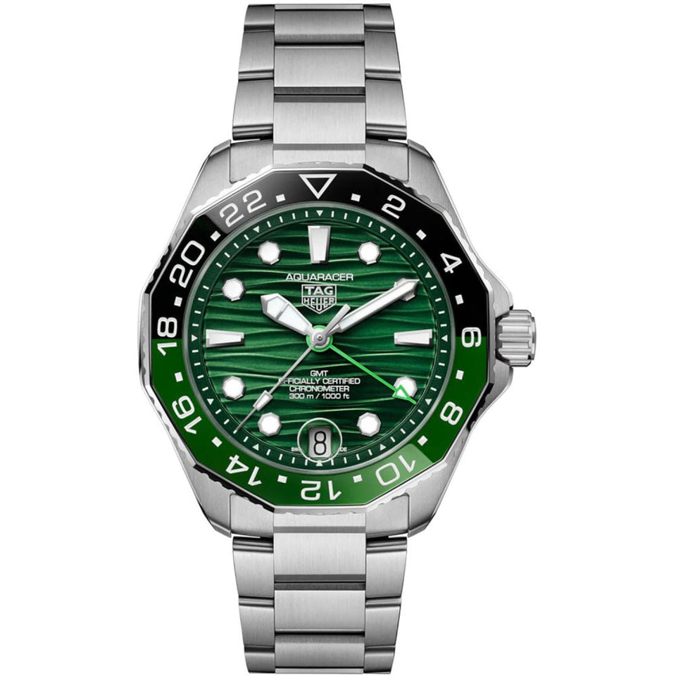 TAG Heuer Men's Aquaracer Professional 300 Green GMT Watch
