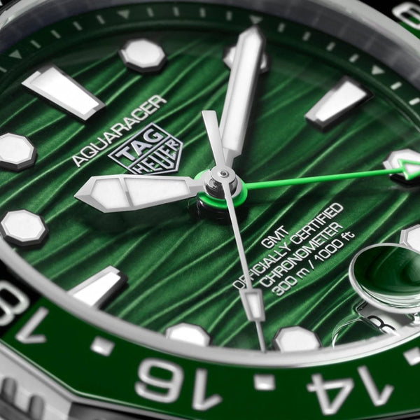 TAG Heuer Men's Aquaracer Professional 300 Green GMT Watch