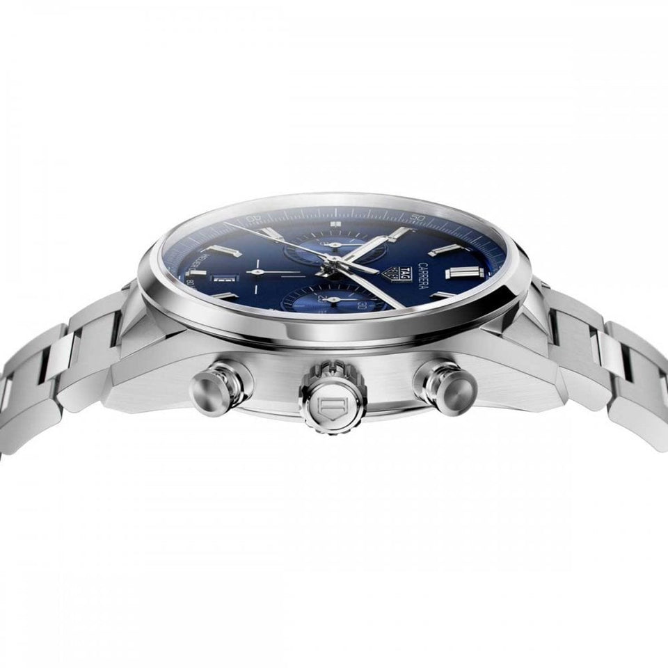 TAG Heuer Men's Carrera Chronograph Heuer 02 Blue Dial Watch