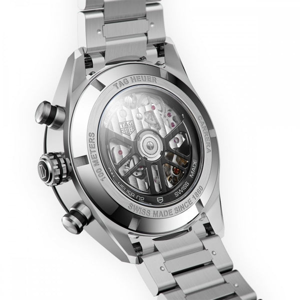TAG Heuer Men's Carrera Heuer-02 44mm Chronograph Watch | Black