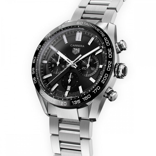 TAG Heuer Men's Carrera Heuer-02 44mm Chronograph Watch | Black
