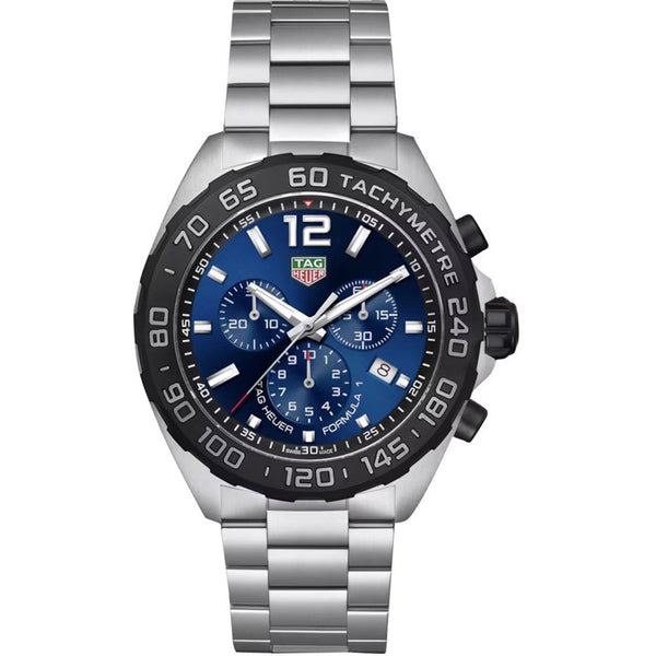 TAG Heuer Men's Formula 1 Quartz Chronograph 43mm Blue Dial Bracelet Watch