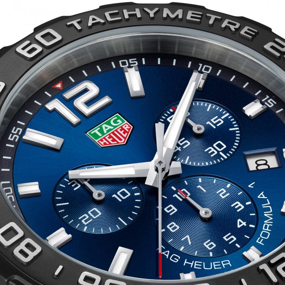 TAG Heuer Men's Formula 1 Quartz Chronograph 43mm Blue Dial Bracelet Watch