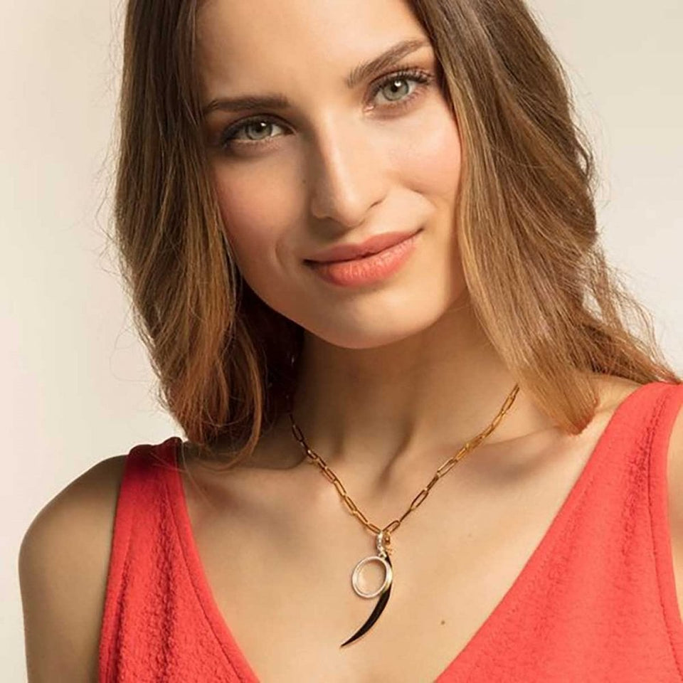 Thomas Sabo Gold Plated Crescent Charm