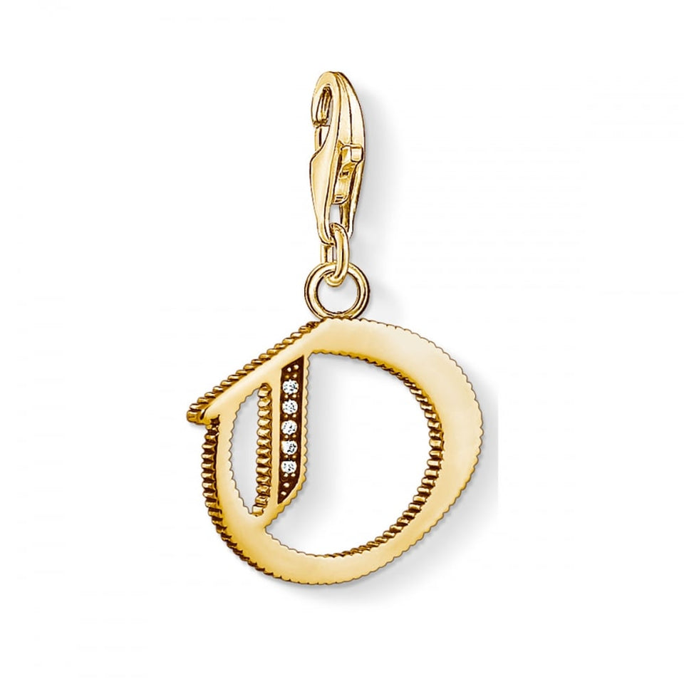 Thomas Sabo Gold Plated Initial 'O' Charm
