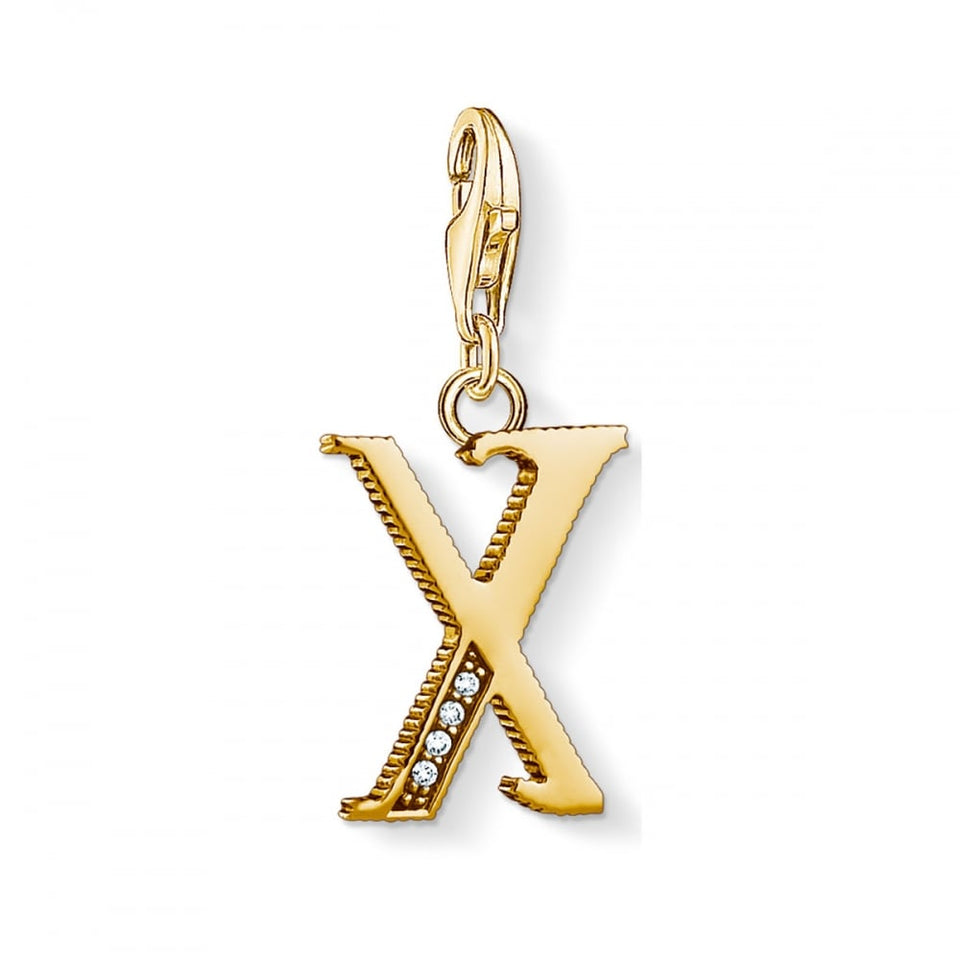 Thomas Sabo Gold Plated Initial 'X' Charm