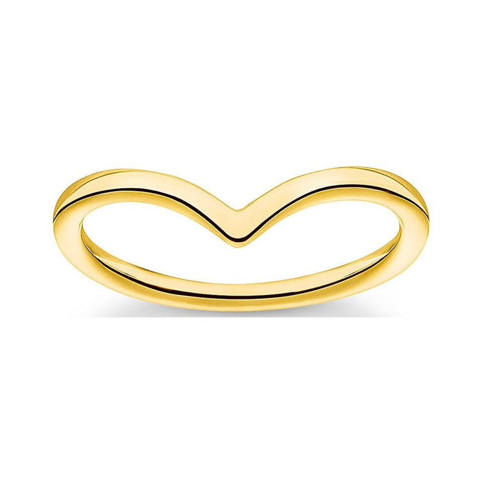 Thomas Sabo Ladies Gold Plated V Shape Ring