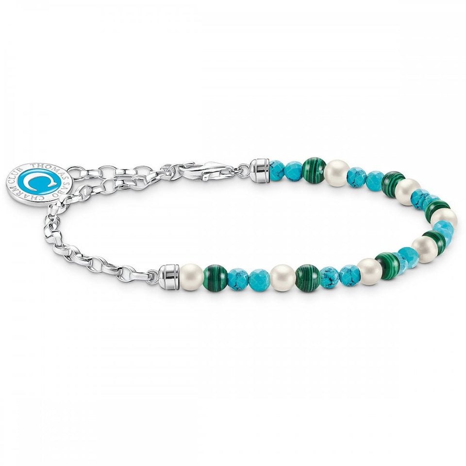Thomas Sabo Silver Freshwater Pearl & Synthetic Stone Bracelet