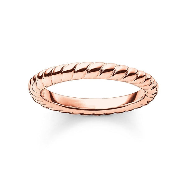 Thomas Sabo Rose Gold Plated Rope Ring
