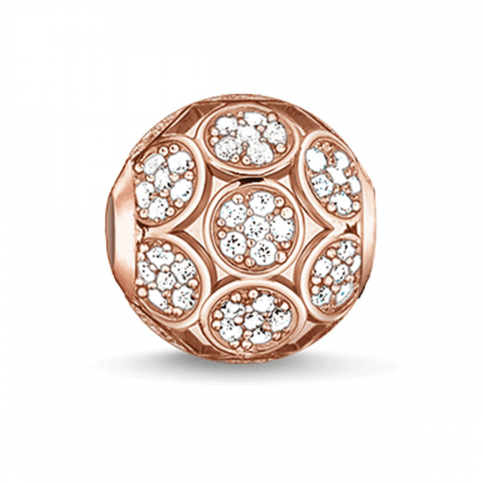 Thomas Sabo Rose Gold Plated Sparkling Circle Charm