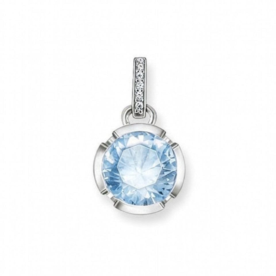 Thomas Sabo Silver Light Blue Pendant, 2.4cm