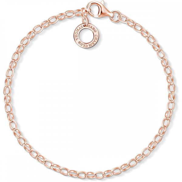 Thomas Sabo Skinny Rose Gold Plated Charm Bracelet