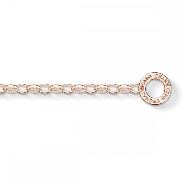 Thomas Sabo Skinny Rose Gold Plated Charm Bracelet