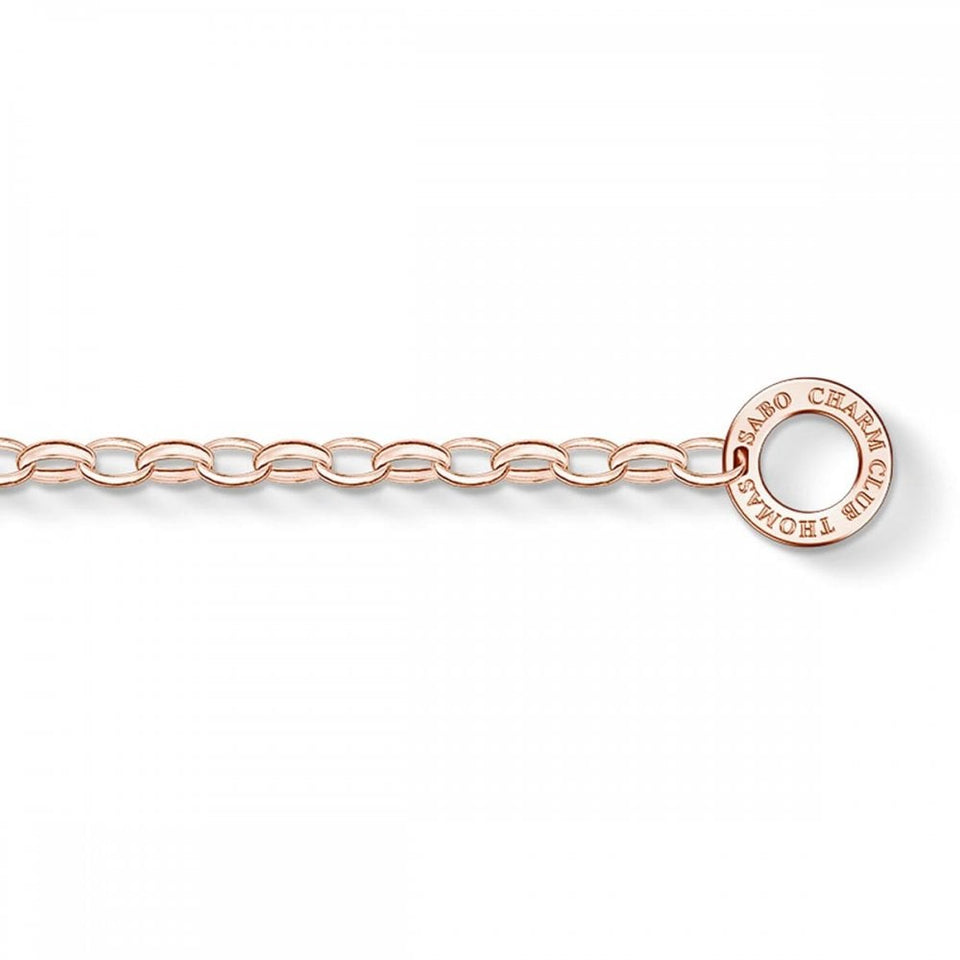 Thomas Sabo Skinny Rose Gold Plated Charm Bracelet