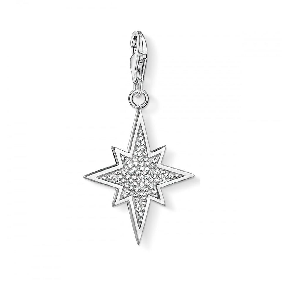 Thomas Sabo Stone Set Abstract Star Charm