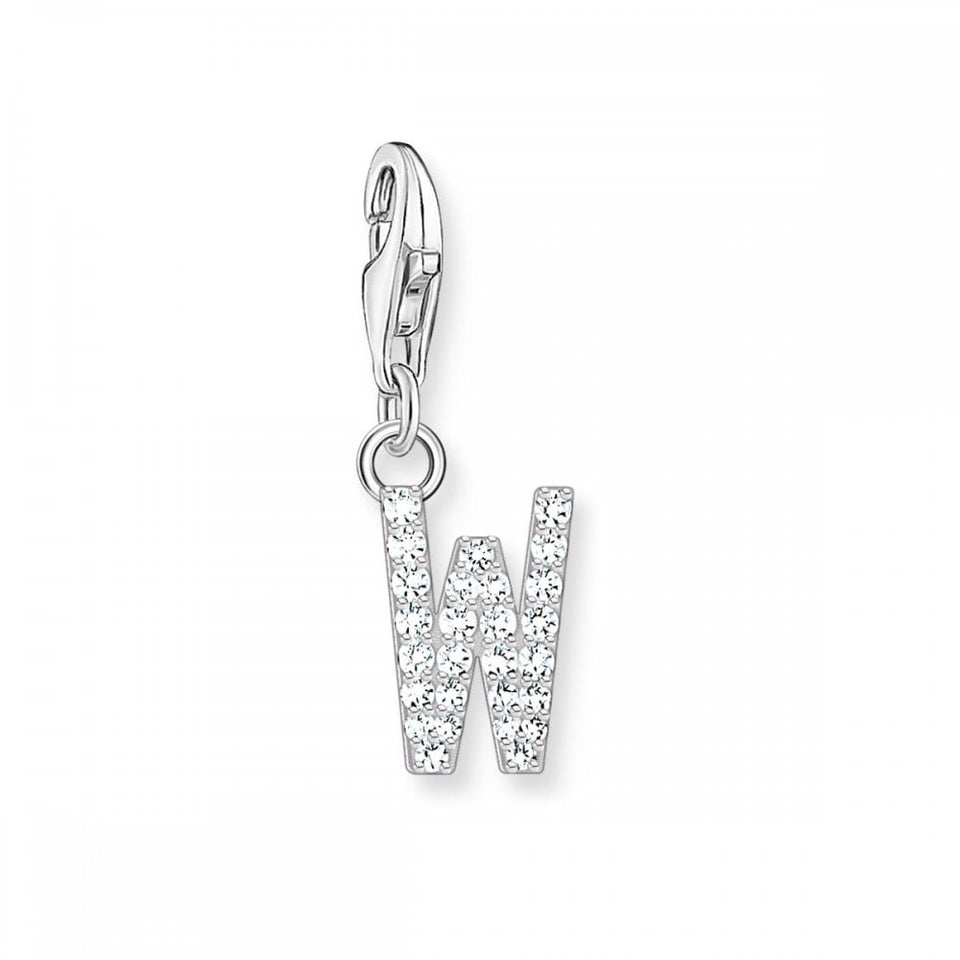 Thomas Sabo Stone Set Letter 'W' Charm