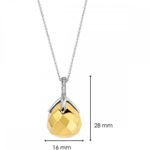Ti Sento Ladies Gold Plated Flowerbud Shaped Pendant