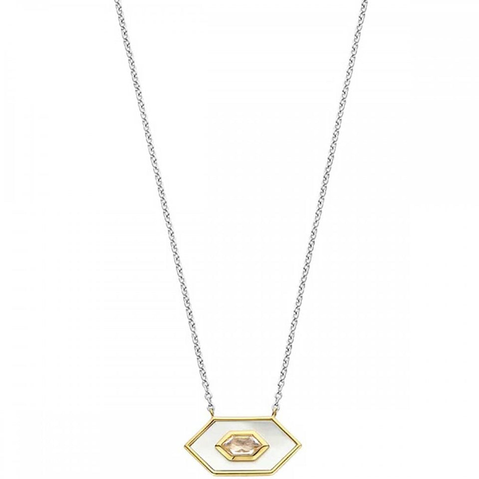 Ti Sento Ladies Gold Plated Mother Of Pearl Necklace