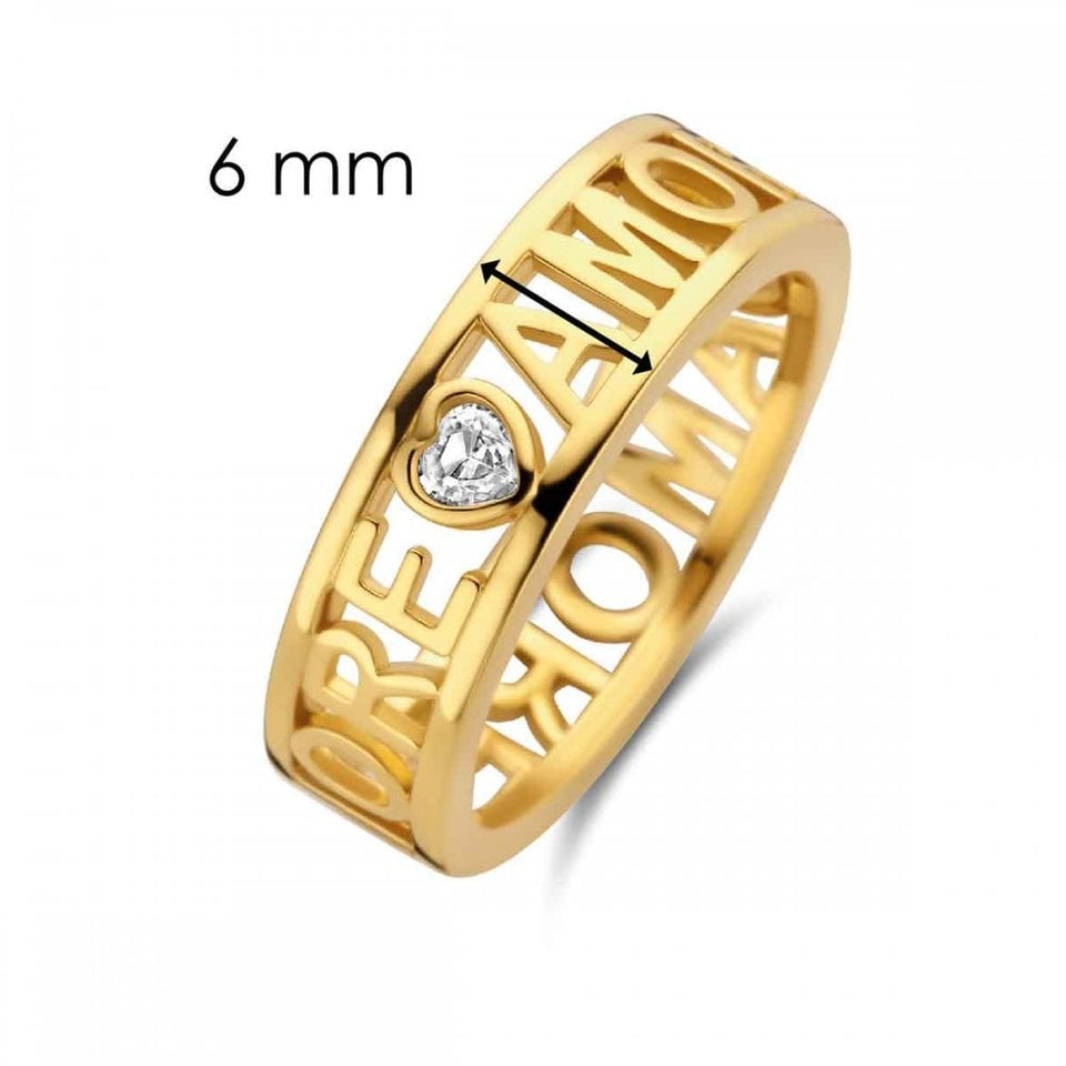Ti Sento Ladies Gold Plated Stone Set 