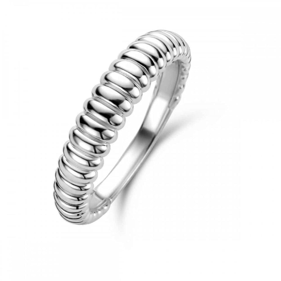 Ti Sento Ladies Iconic Ribbed Band Ring