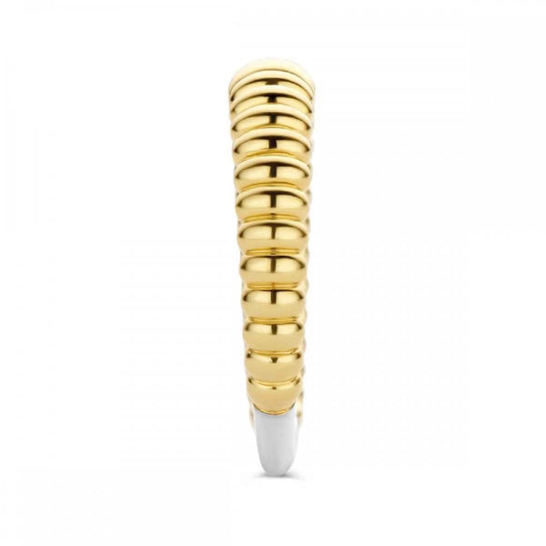 Ti Sento Ladies Iconic Ribbed Gold Plated Band Ring