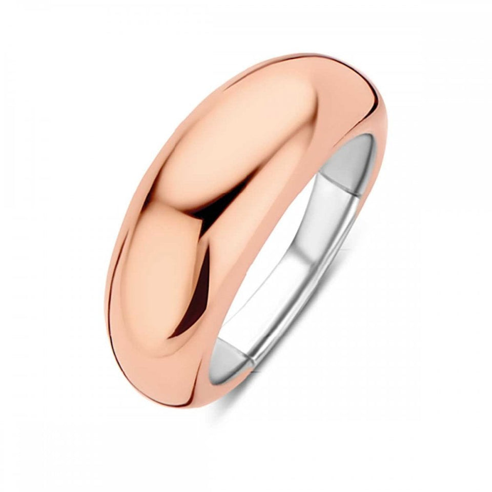 Ti Sento Ladies Milano Rose Gold Domed Ring