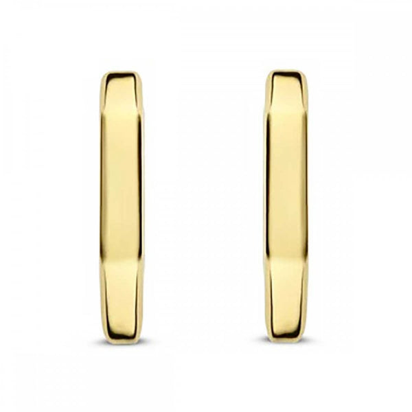 Ti Sento Ladies Oval Shaped Gold Plated Hooped Earrings