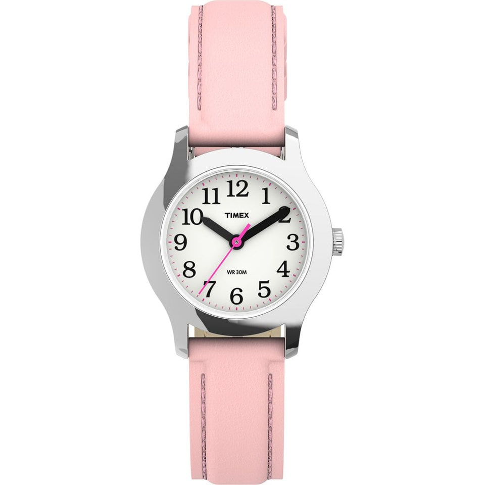 Timex Children's  29mm Silver Dial Leather Watch