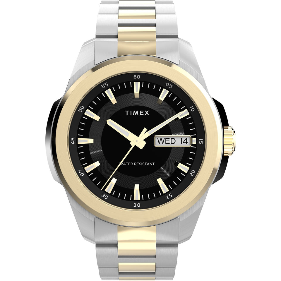 Timex Gents Essex Two-Tone Black Dial 45mm Watch
