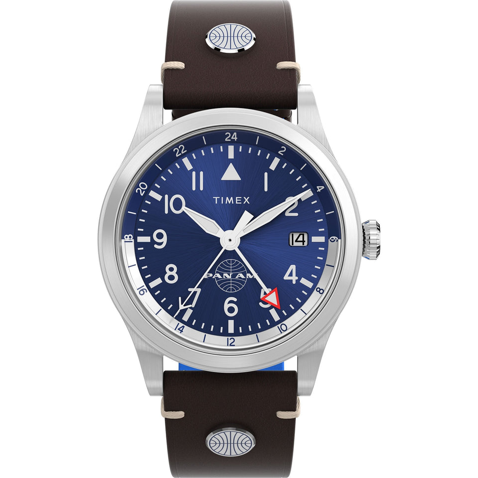 Timex Gents X Pan Am Waterbury Blue Dial 39mm GMT Watch