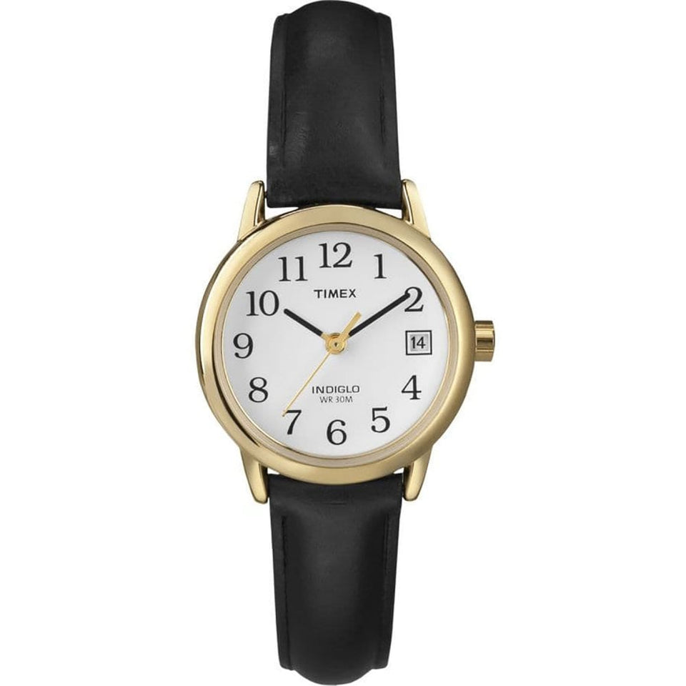 Timex Ladies' 25mm Easy Reader® Silver Dial Leather Watch