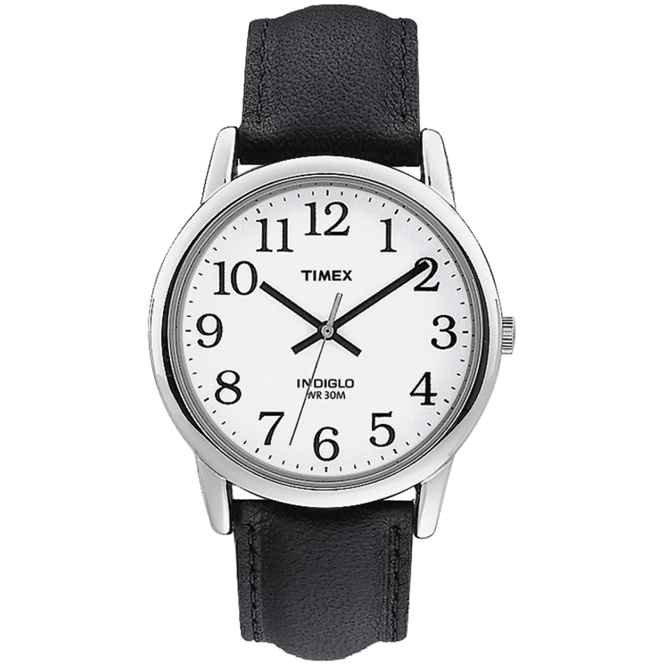 Timex Ladies' 35mm Easy Reader® White Dial Leather Watch