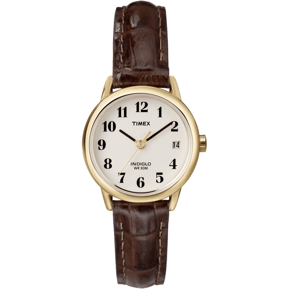 Timex Ladies' Easy Reader® 25mm Cream Dial Leather Watch
