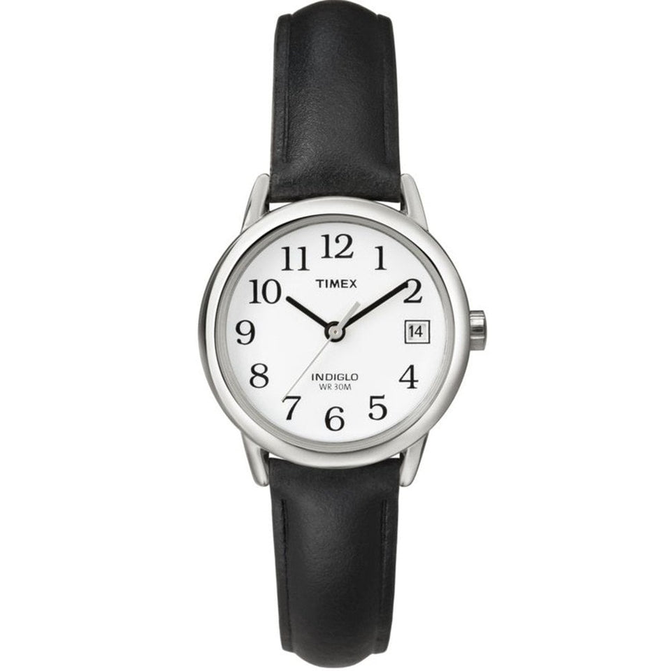 Timex Ladies' Easy Reader® 25mm White Dial Leather Watch