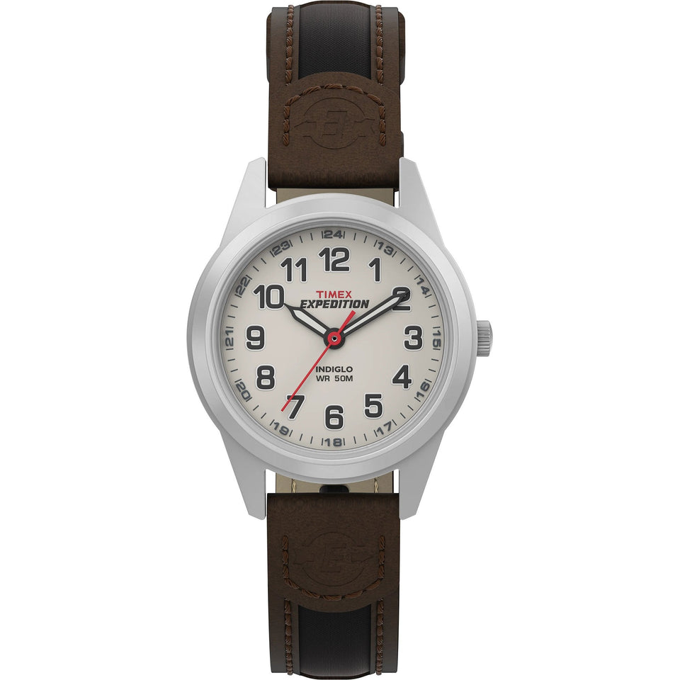 Timex Ladies Expedition Field Mini 26mm Leather Strap Watch