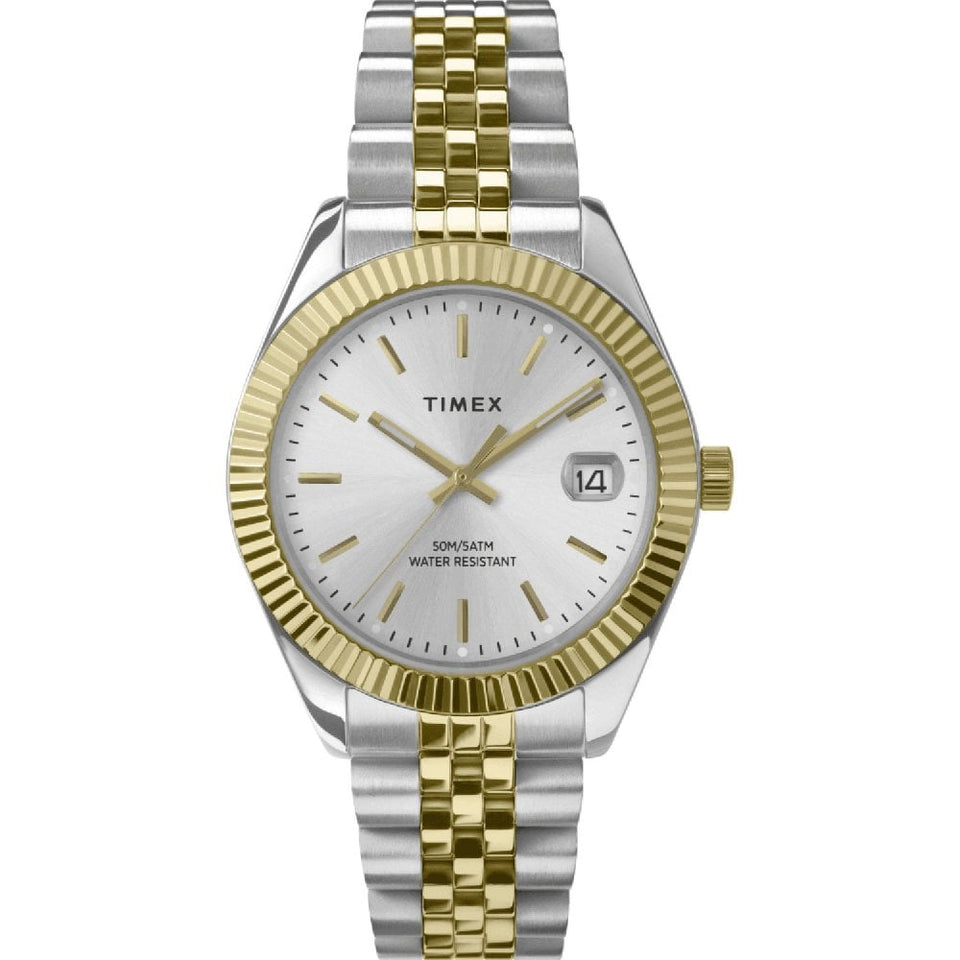 Timex Ladies' Legacy 34mm Silver Dial Bracelet Watch