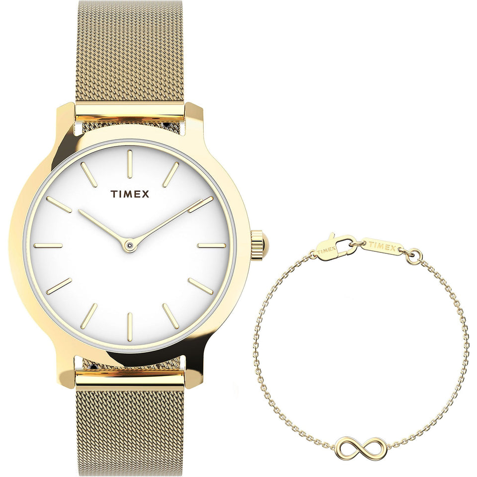 Timex Ladies Transcend Watch and Infinity Bracelet Set