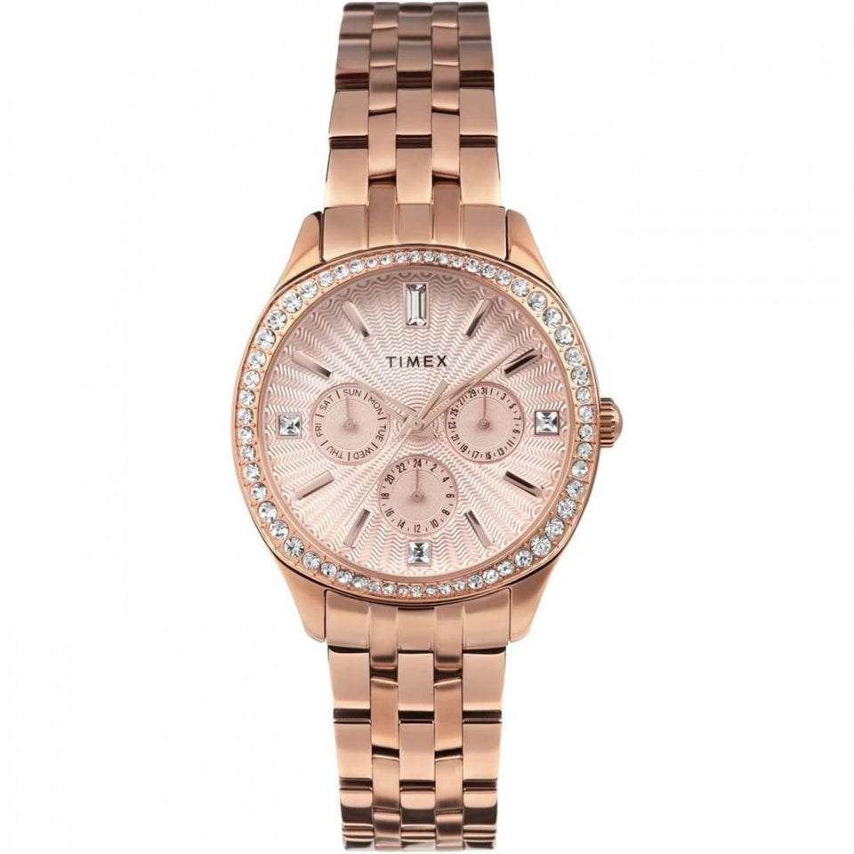Timex Ladies Trend 36mm Rose Plated Ariana Watch