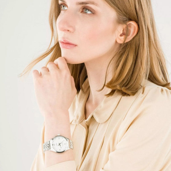 Timex Ladies Waterbury 34mm White Dial Watch