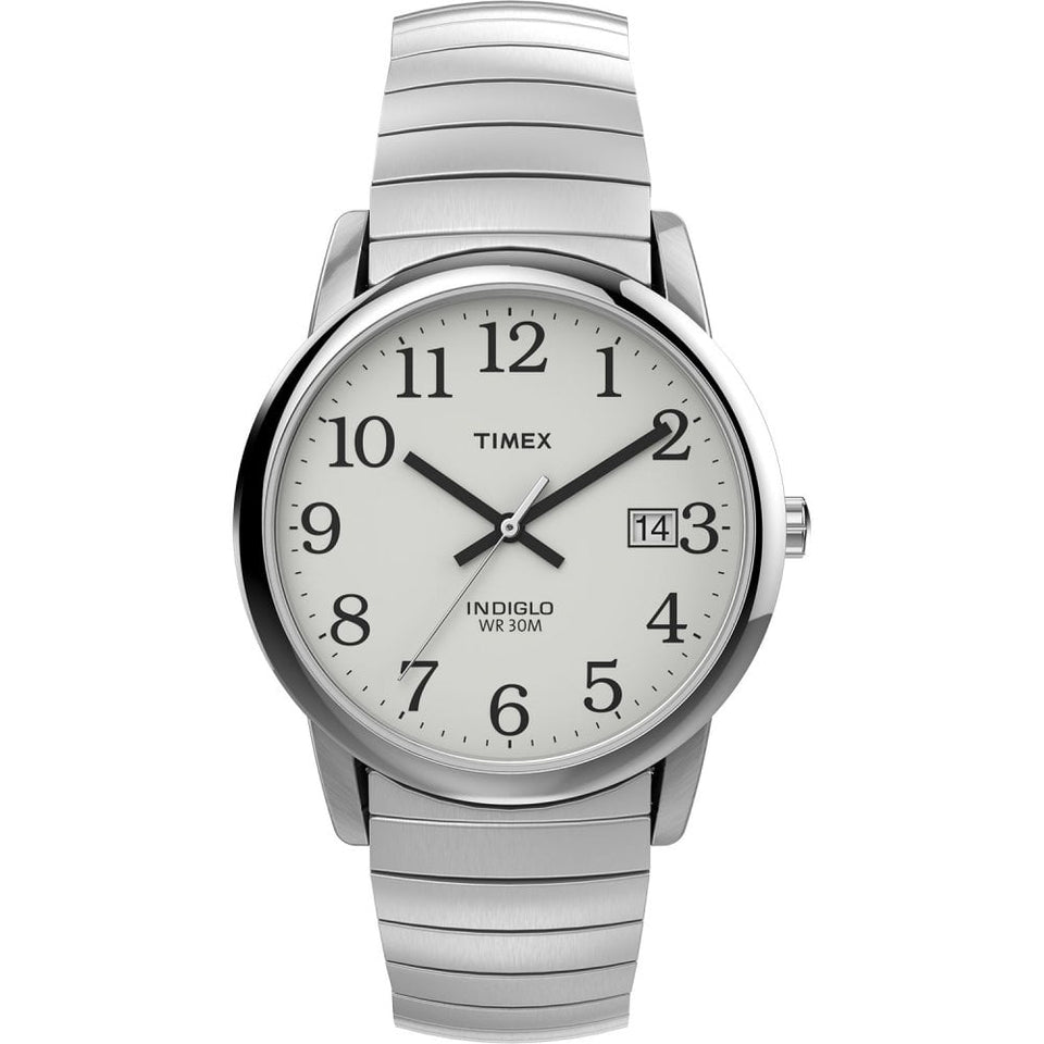 Timex Men's 35mm Easy Reader® Silver Dial Bracelet Watch