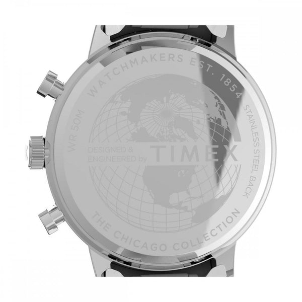 Timex Mens Chicago Chronograph 45mm Black Dial Watch